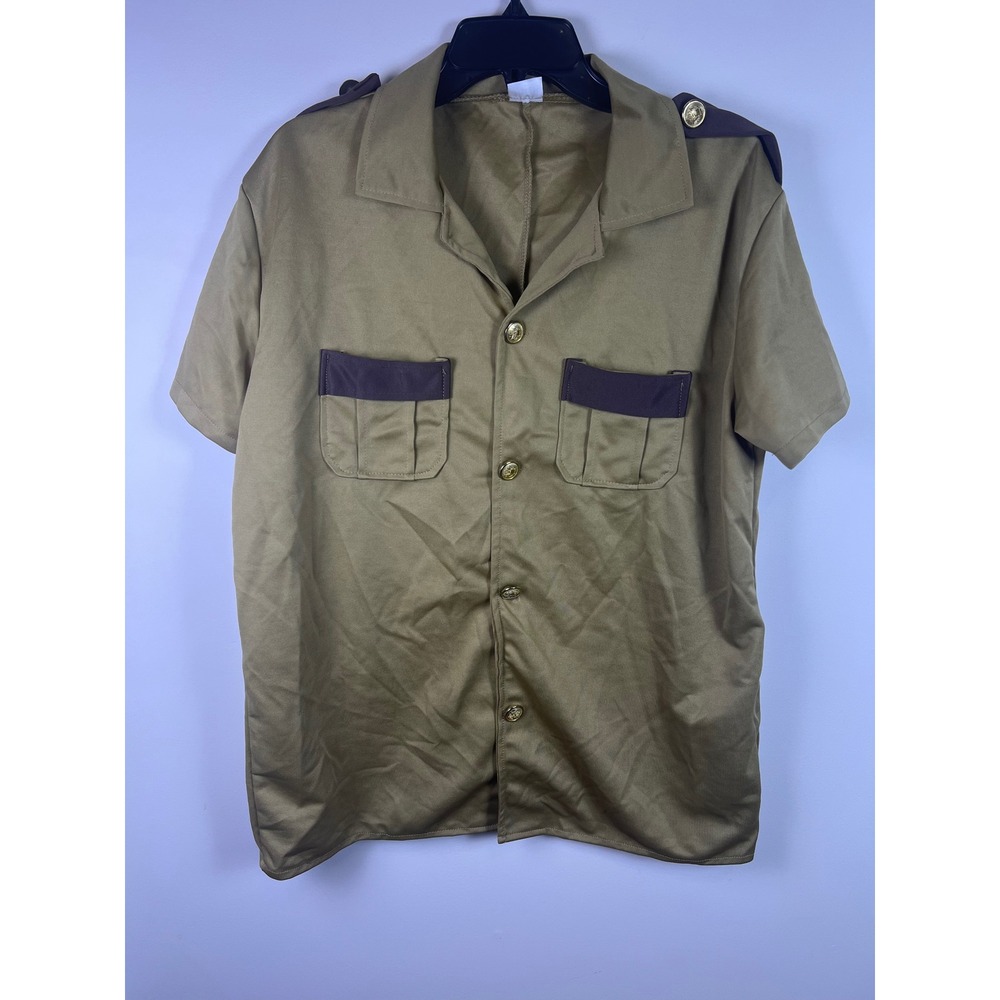 Spirit Police Department Uniform Costume Shirt‎ Men's Size L Short Sleeve